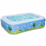 Intex Aufblasbarer Pool, 105x75 cm, 3 Ringe, Tragbare Badewanne,Aufblasbares Planschbecken,Schwimmbecken