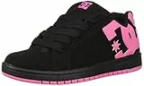 DC -Girls Court Graffik Skate Shoe, Black/Pink, 6.5 Big Kid US