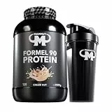 Mammut Nutrition Formel 90 Proteinpulver Nuss 3 kg, 4-Komponenten Protein: Sojaisolat, Whey, Milch, Ei-Protein mit Vitamin B6, gezielte Proteinversorgung, inkl. auslaufsicherem Shaker