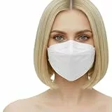 kela 10 Stck. FFP2 Atemschutzmaske weiß mit 2 Gratis Ohrenschoner | Made in Germany | Klimaneutrale Atemschutzmaske mit verbesserter Atemfähigkeit | weiß