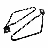 Akozon 2X Motorrad Satteltaschenhalter Chrom, Lenkerh