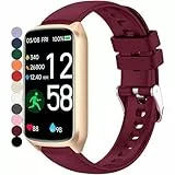 OUTPUTBT Silikon Uhrenarmbänder 16mm Kompatibel mit Shang Wing Lynn 2 Smartwatch Ersatzarmband für XPLORA X5 Play/XGO3 Kinder Armband für Amzhero D26 Huawei Band7/B6/FOSSIL Mädchen Junge Damen Herren