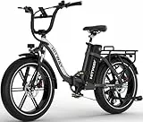 HITWAY E Bike mit 48V 18Ah Akku,Elektrofahrrad,Faltbares All-Terrain E-Bike mit 20 Zoll Fat Reifen,klapprad e-Bike 250W Motor 25 km/h 7-Gang Schaltung und 3-stufiger E-Schaltung 60-140 km BK6SPRO