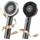 Breo kopfmassagegerät elektrisch Rotlichttherapie und Laser zur Haarwuchsförderung, Shiatsu-Haar-Kopfhautmassagegerät, wasserdicht elektrisches Massagegerät für Kopfhaut (Dunkelgrau-Laser+Rotes Licht)