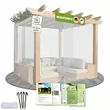 TTL GARDEN Moskitonetz Deluxe XL 300x300x250cm weiß - feinmaschig 0,07mm Maschenweite - Insektenschutzgitter 2 Eingänge - reißfest UV-stabil & atmungsaktiv - Insektenschutz Moskitoschutz
