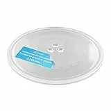DL-pro Universal Mikrowellenteller 25,5cm Drehteller Drehscheibe Teller Glasteller Glasplatte Glasdrehteller mit 3 Noppen 255mm Rund Ersatz für Microwelle Mikrowelle