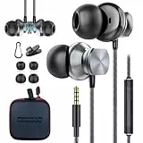 Kopfhörer mit Kabel, In Ear Mikrofon, Geräuschunterdrückung Stereo und magnetische Sport, 3.5mm Ohrhörer Kompatibel für Samsung, Xiaomi, Huawei und Smartphones MP3 Players usw