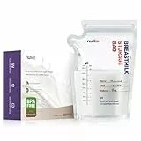 Nuliie 120 Stück Muttermilchbeutel, 250ml BPA-freie Muttermilch Aufbewahrungsbeutel, Milchbeutel für Muttermilch mit Ausgießer für das Stillen, Selbststehende, Kann Eingefroren Werden, Platzsparende