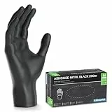 200x ARNOMED® Einweghandschuhe Schwarz, Nitril Handschuhe M