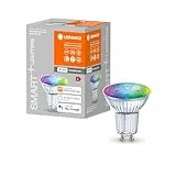 LEDVANCE GU10 LED Lampe, Wifi Reflektorlampe mit 5 W (350Lumen) ersetzt 50 W Spot, RGBW Lichtfarbe (2700-6500K), dimmbar und kompatibel mit Alexa, google oder App, Lampen im 1er-Pack