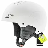 uvex Wanted - robuster Skihelm für Damen und Herren - individuelle Größenanpassung - Nackenwärmer - White matt - 54-58 cm