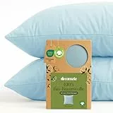Dreamzie - 100% Bio-Baumwolle - Kissenbezug 40x40 cm Baumwolle - 2er Set - Blau - Kissenbezug mit Reißverschluss - Oeko-Tex