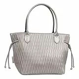 Gabor bags Granada wave Damen Shopper Umhängetasche Reißverschluss Mittelgroß Silber