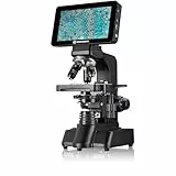 Bresser LCD-Mikroskop Researcher mit Touch-Display für 44–700-fache Vergrößerung, Kondensor, Kreuztisch, Feinfokus und 16MP CMOS Sony Sensor für Fotos und Full-HD-Videos