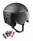 Black Crevice Skihelm mit Visier, Gstaad, BCR143921, schwarz Carbon, Gr. M/L