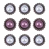 Healifty 20 Stück Vintage Runde Perlen Brads Zum Basteln Mini Nieten Für Scrapbooking Papier Handwerk DIY 0.59X0.59X0.63In