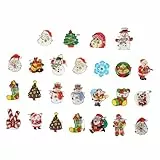 Holibanna 25 Stück Teiliges Weihnachts Leuchtende Broschen mit LED Vielseitige Party Abzeichen Leichtes Langlebiges Material Weihnachtsdeko für Kleidung Hüte Pullover Zufällige Designs