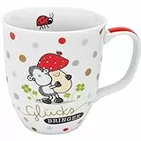 Sheepworld Tasse mit Motiv 'Glücksbringer' | Sprüchetasse, Porzellan, lustiger Spruch, 40 cl | Geschenk, Glücksbringer, Silvester | 70096