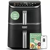 COSORI Turbo Tower Pro Smart Airfryer, 10,8L Keramikbeschichtung Heißluftfritteuse, DualBlaze-Technologie und WLAN-Steuerung, Silbergrau, Grau Silber