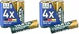 VARTA Batterien AA, wiederaufladbar, Recharge Accu Power, Akku, 2600 mAh NI-MH, ohne Memory Effekt, vorgeladen, sofort einsatzbereit, 4 Stück,2er Pack