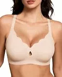 Gailife BHs für Damen, ohne Bügel, Jelly-BHs, gewellt, drahtlos, nahtlos, volle Abdeckung, Bralettes für jeden Tag, hautfarben, XX-Large