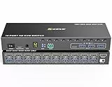 10 Port 8 Port KVM Switch HDMI 4K@60Hz EDID-Simulation，USB 3.0 HDMI KVM Switch für 10 PC Teilen Sie 1 Monitor und 4 USB-Geräte，KVM Switches mit Audio，RS232，Desktop-Steuerung，12V Strom und 10 USB-Kabel