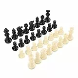 32 Stück Kunststoff Magnetische Internationale Schachfiguren für Party Freizeit mit Magnetbrett