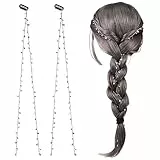 Beaupretty Strass Haarketten Haarspangen Zum Flechten Punk Quasten Haarspangen Kristall Stern Haarverlängerungen Haarschmuck Für Zöpfe 2 Stück