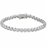 Vinani Armband breit Zirkonia besetzt weiß glänzend 17 cm 925 Sterling Silber 2BZD17