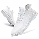 FUJEAK Women's Trainers, Sports Shoes, Lightweight Fashioh Trainers, Shoes, Road Running Shoes, Running Shoes, Walking Shoes weiß EU 39