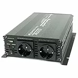 SOLARTRONICS NM1500 Spannungswandler 24V 230V modifizierter Sinus 1500W - 3000W Spitzenleistung - Wechselrichter 24V auf 230V Stromwandler mit Schuko-& USB Anschluss Solar Inverter Umwandler