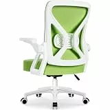 Airchros Bürostuhl, Schreibtischstuhl mit Einstellbarer Lendenstütze, Hochklappbaren Armlehnen, Höhenverstellbarer Ergonomischer Bürostuhl, Netzstuhl mit Wippfunktion bis 125°,Grün