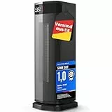 Heefoto Heizlüfter Energiesparend [TESTSIEGER], 2000W ECO Heizlüfter Klein, 90°Oszillatio Heizlüfter Leise mit 24h Timer, Kipp- und Überhitzungsschutz, Schwarz