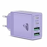 USB C Ladegerät,4-Ports 40W Mehrfach Schnellladegerät USB-C und USB-A,PD 3.0 Power Adapter Stecker Ladeadapter Netzteil für iPhone 14 Pro Max 13 Pro 12 11 SE 2020 XS XR 8 7,iPad,Samsung,Handys