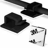 Livaia Selbstklebende Kabelclips Schwarz – Kabelhalter & Klemmen-Set für Schreibtischmanagement, Glasfaser-, Strom-, USB- & Audiokabel, Kabel-Organizer, einfach anzubringen & zu entfernen – 60 Stück