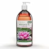 Kitama Massageöl Aroma Lotus - Körper-Öl für Massagen - Pflegeöl - Aroma-Öl - pflegendes Entspannungs-Öl - Thai - 1000ml (1-Liter)