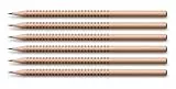 FABER-CASTELL 205273 - Bleistifte Set Grip, Härtegrad HB, 6 Holzstifte natur