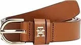 Tommy Hilfiger Damen Gürtel Essential Effortless 2,5 cm Ledergürtel, Braun (Cognac), 100 cm
