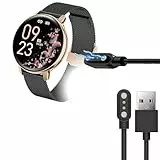 Blueshaweu Ladekabel Kompatibel mit NAIXUES Smartwatch Damen 1,39', Kabel Ladegerät Ladestaion für HASAKEI S53/ NAIXUES S53 Smartwatch (schwarz)