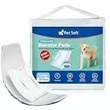 Pet Soft Einweg-Hundewindeleinlagen 50 Stück, Hundewindeleinlagen für Rüden Hündinnen mit auslaufsicherem Schutz, Hochsaugfähige Hundeeinlagen Booster-Pads für Hundewindeln (L-50)