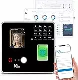 NGTeco Cloud-Zeiterfassung für Kleinbetriebe, 2,4 GHz WLAN Zeiterfassungsgerät mit App iOS/Android, Inkl. 4-in-1 Biometrische Zeiterfassung mit Gesicht, Fingerabdruck, RFID-Karten & PIN
