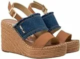 Replay Damen Keilabsatzschuhe mit Riemen, Denim 220 (Blau), 38