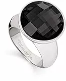 Tamaris Damen-Ring Jane Edelstahl Glas schwarz Gr. 54 (17.2) - A03510063