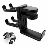 jinminamz Headset Und Controller Halterung, Controller Halter With Griffhalter Kabelhalte 360° Drehbarer Gaming-Kopfhörerhaken, Platzsparend - Kopfhörerhalter Für Computertische, Schränke (Schwarz)