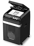 Bonsaii Aktenvernichter mit automatischem 200-Blatt-Einzug, 60 Min Dauerbetrieb, DIN P-4 Mikroschnitt, 31L herausziehbarer Behälter, leise (58 dB) & energiesparend – ideal fürs Büro, C283