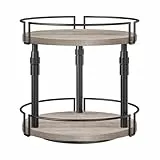 HOOBRO Gewürzregal, Küchenregal, 2-stufig höhenverstellbar, drehbar, Gewürzständer, Küchen-Organizer, Gewürzhalter, für Küchenarbeitsplatte, Schrank, Esstisch, Grau EBG05TL01