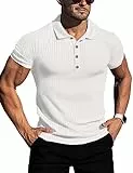 Poloshirt Herren Kurzarm Schnelltrocknend Atmungsaktives Sommer Poloshirts Männer Knopfleiste T-Shirts Sport Shirt Basic Regular Fit Golf Hemd