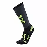 UYN Herren Run Compression Fly Socke, Anthracite/Yellow Fluo, 42-44 EU