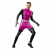 AYYOHON Beast Kostüm für Herren, Halloween, Deluxe, Cosplay, Overall mit Handschuhen, Gürtel, komplettes Set, lila, Body für Erwachsene, Größe L