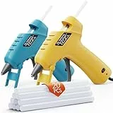 Tilswall Heißklebepistolen, 2 Stück 20W Heissklebepistole mit 20pcs 7 * 100mm =10pcs 7 * 200mm Heißklebesticks, Klebepistole Anti-Tropf Schnellaufheizung für DIY Handwerk Schule&Hausreparatur